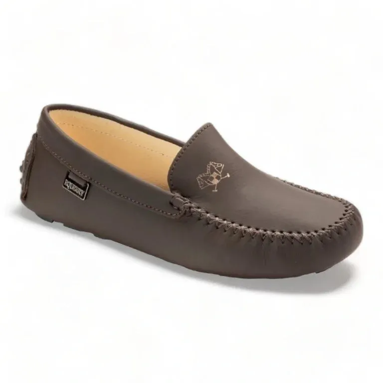 2549 - Brown Sahara Leather Soft Loafer for Girl by London Kids