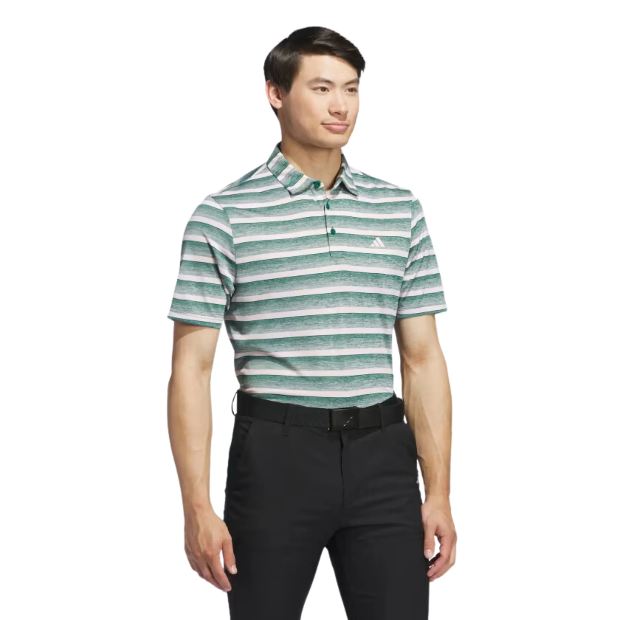 Adidas Two-Colour Striped Mens Polo Shirt