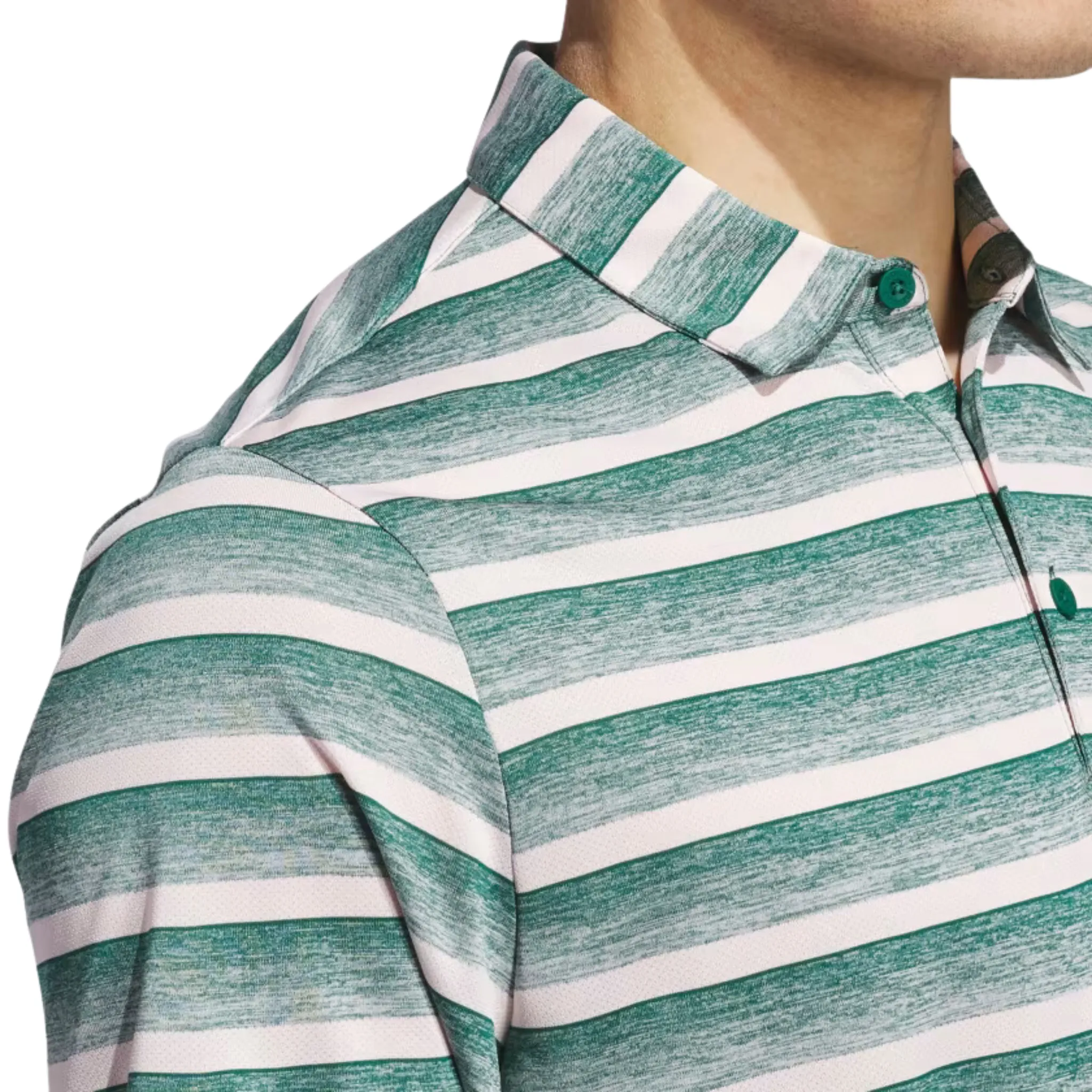 Adidas Two-Colour Striped Mens Polo Shirt