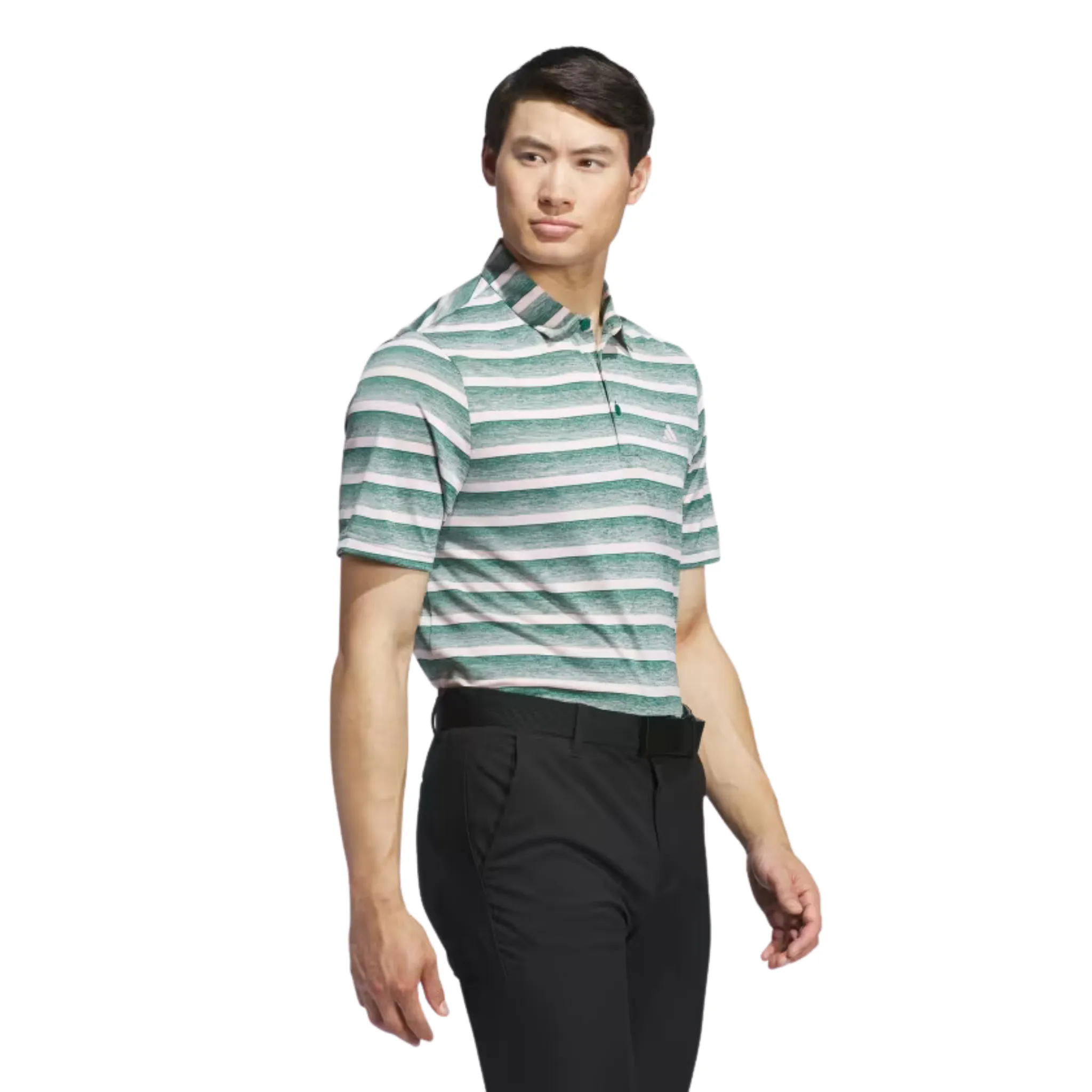 Adidas Two-Colour Striped Mens Polo Shirt