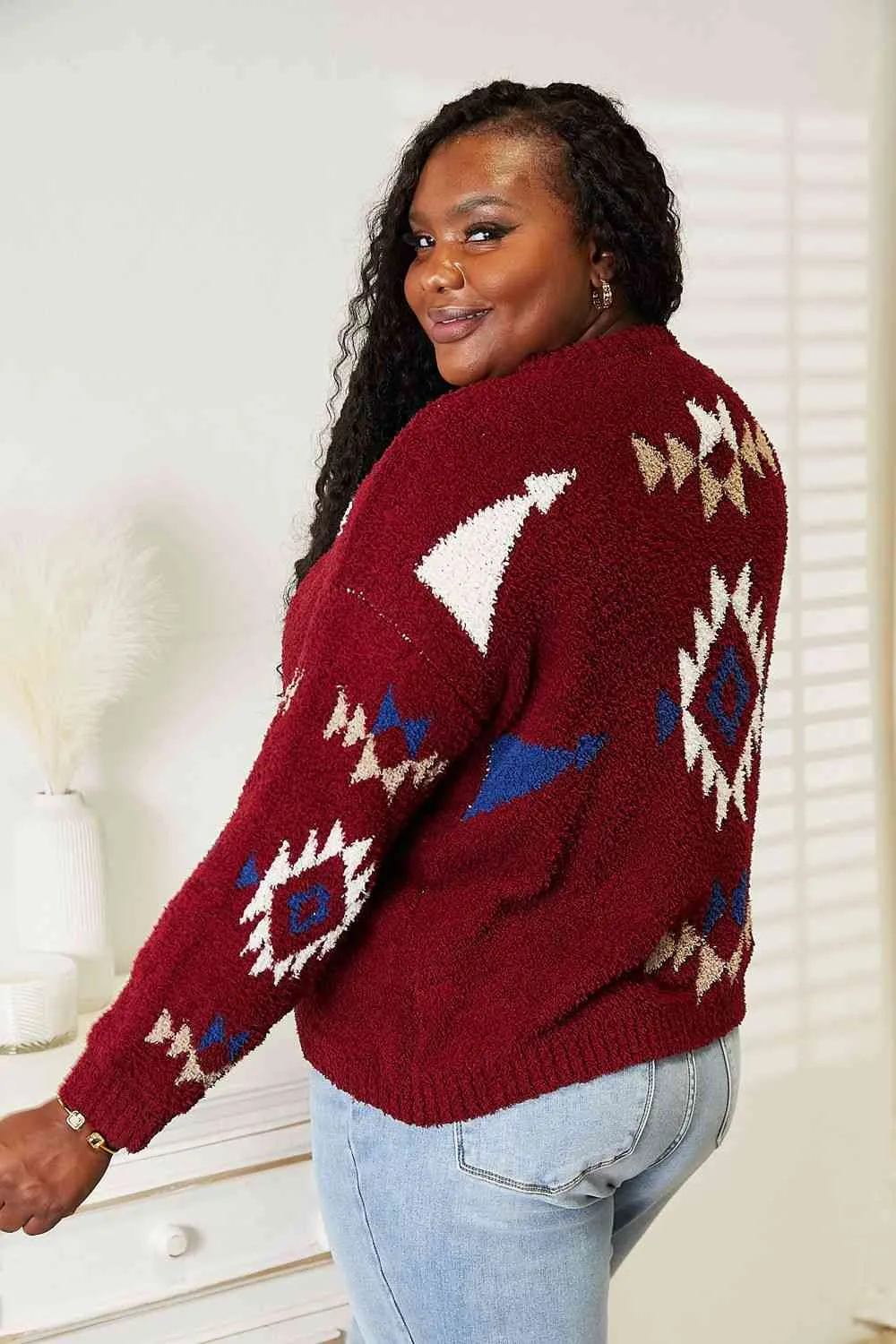 Aztec Soft Fuzzy Sweater