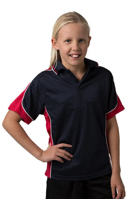 Be Seen Kids Polo Shirt With Striped Collar 3rd( 7 Navy Color ) (BSP16K)