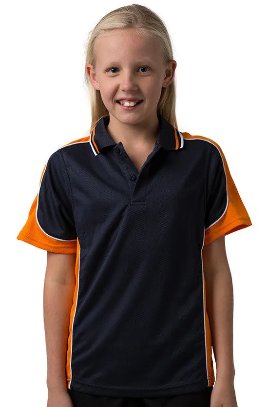 Be Seen Kids Polo Shirt With Striped Collar 3rd( 7 Navy Color ) (BSP16K)