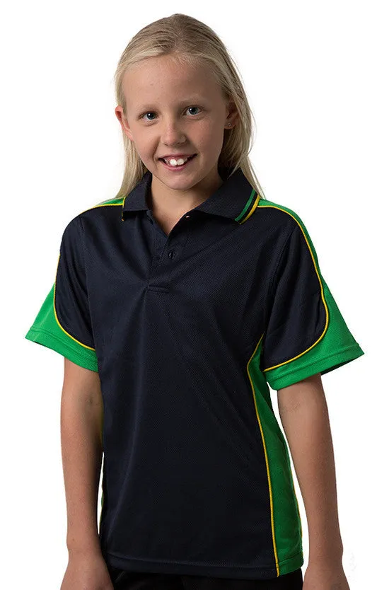 Be Seen Kids Polo Shirt With Striped Collar 3rd( 7 Navy Color ) (BSP16K)