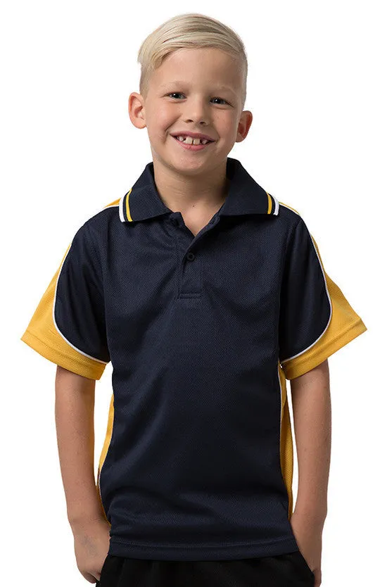 Be Seen Kids Polo Shirt With Striped Collar 3rd( 7 Navy Color ) (BSP16K)