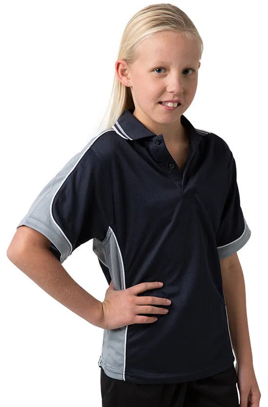 Be Seen Kids Polo Shirt With Striped Collar 3rd( 7 Navy Color ) (BSP16K)