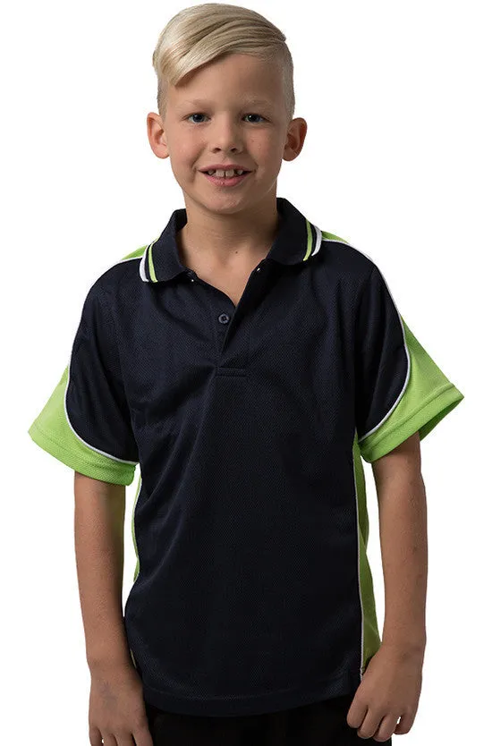 Be Seen Kids Polo Shirt With Striped Collar 3rd( 7 Navy Color ) (BSP16K)