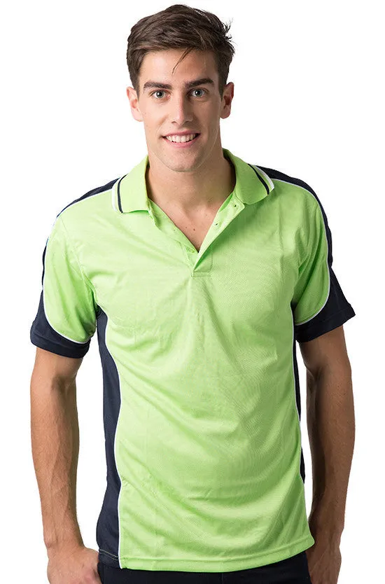 Be Seen Men's Polo Shirt With Striped Collar 3rd( 7 Color ) (BSP15)