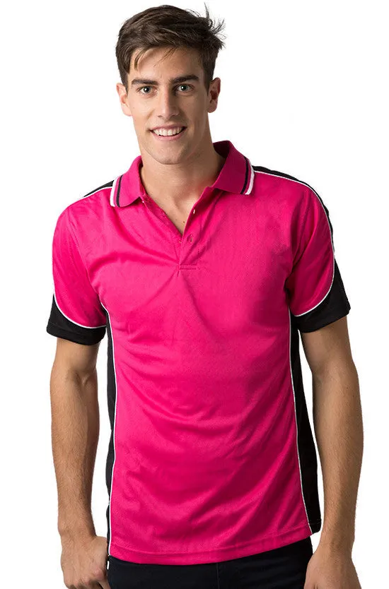 Be Seen Men's Polo Shirt With Striped Collar 3rd( 7 Color ) (BSP15)