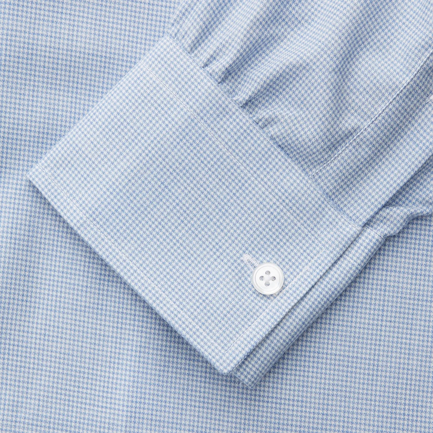 Blue Weekend Fit Cotton-Cashmere Finch Shirt With Derby Collar And Chest Pocket