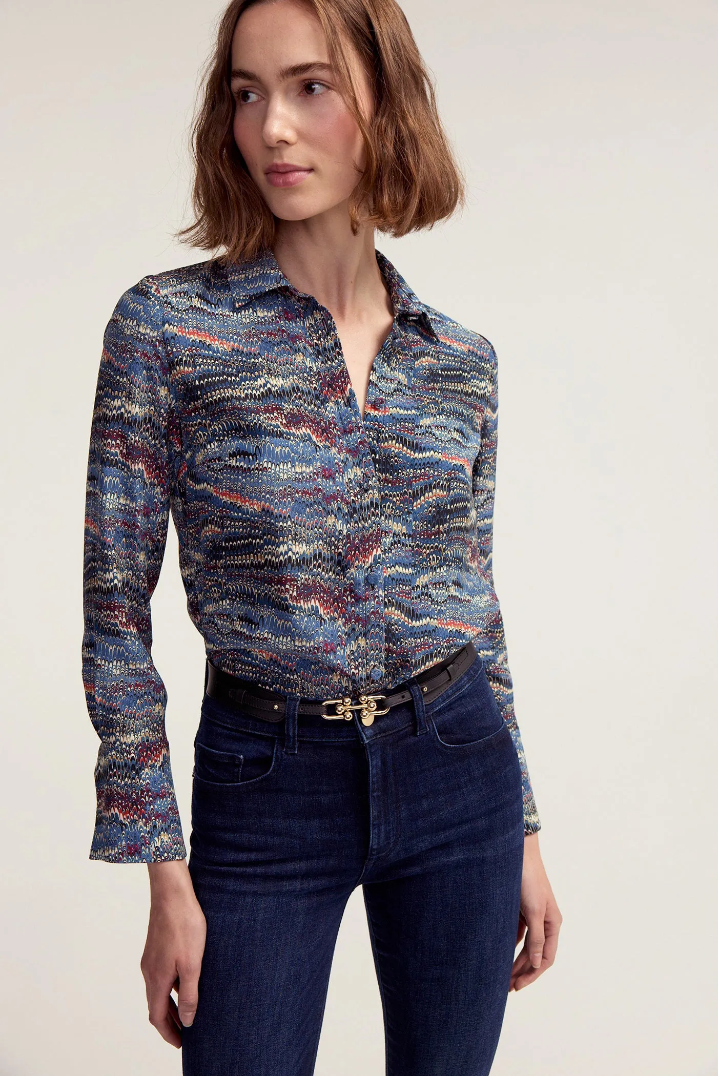 Classic Button Down - Denim Feathering