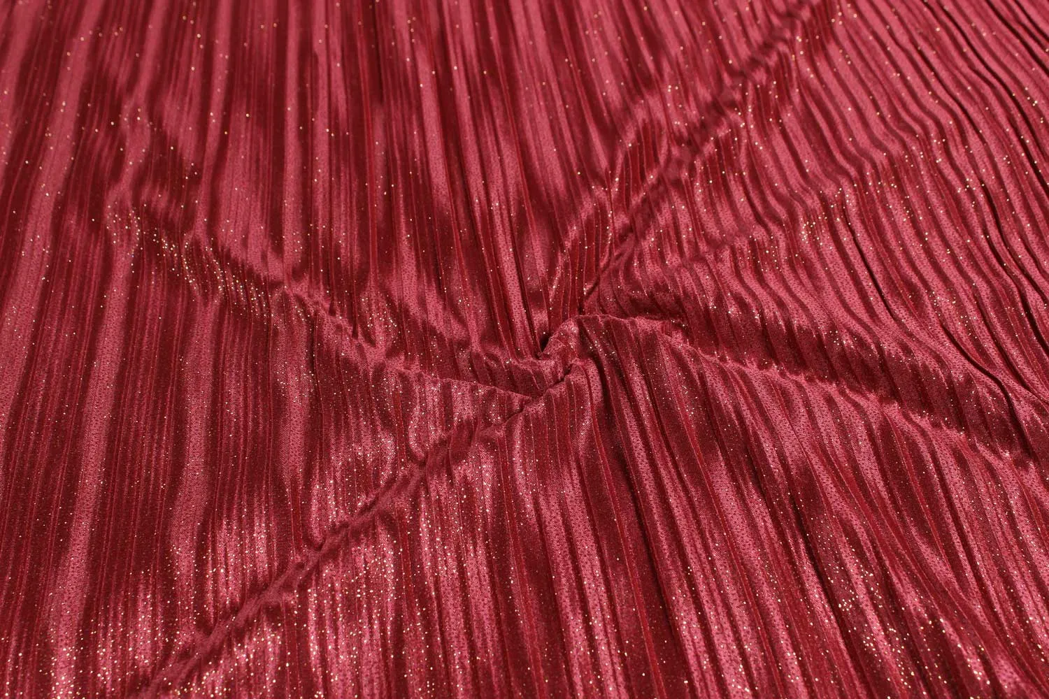 Dark Pink Foil Printed Knit Fabric