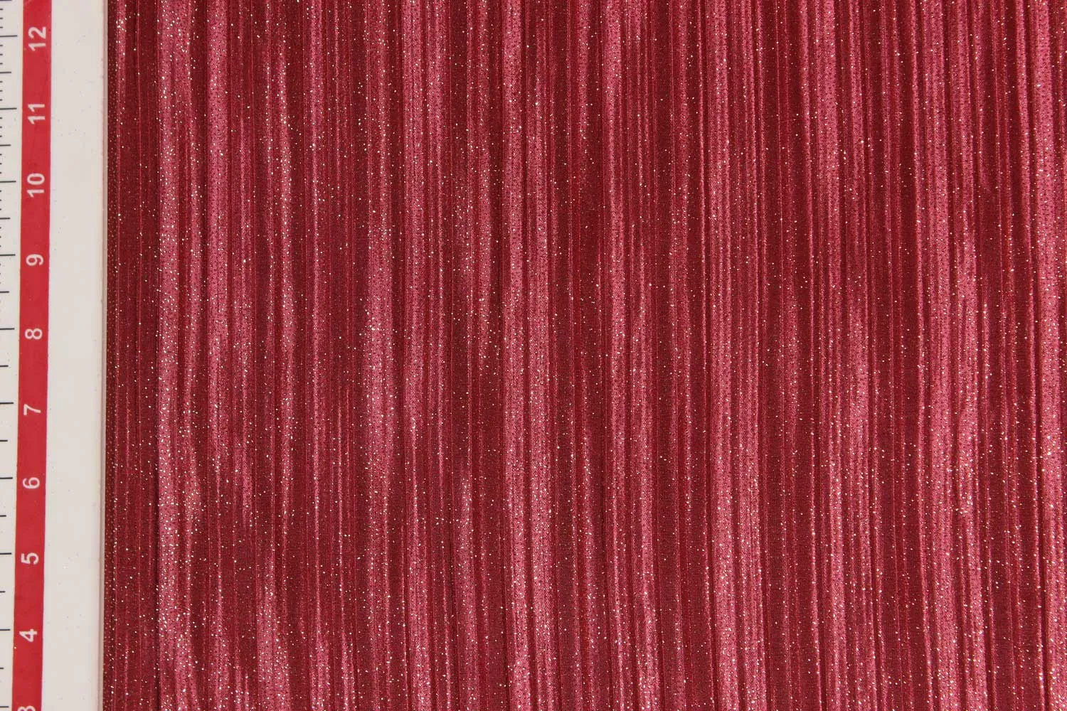 Dark Pink Foil Printed Knit Fabric