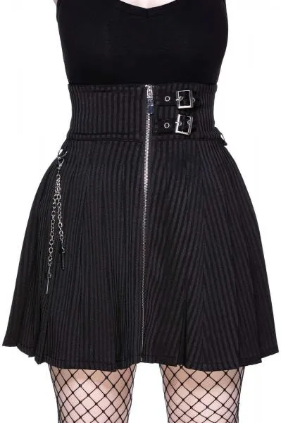 Devil In Disguise Skirt - Pinstripe -