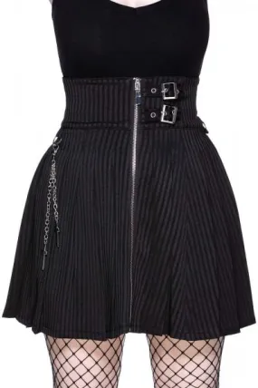 Devil In Disguise Skirt - Pinstripe -