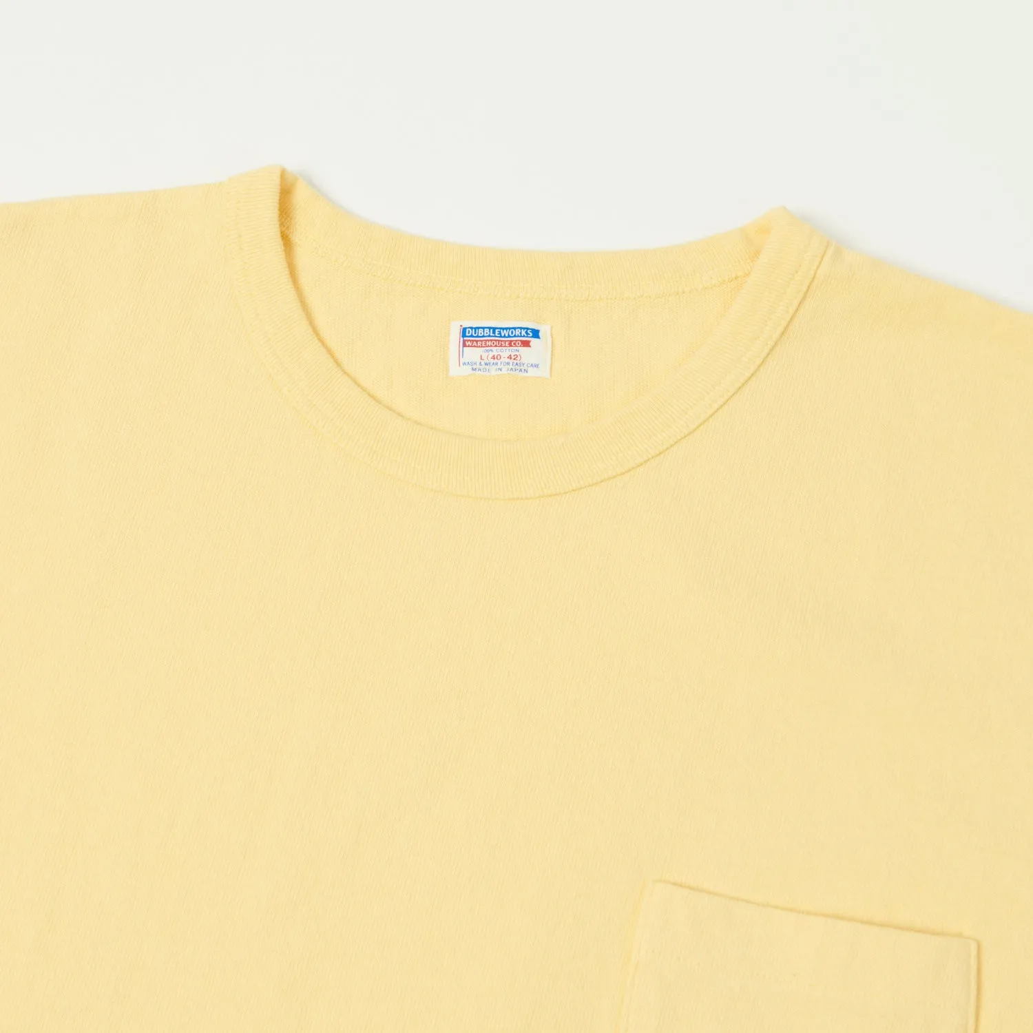 Dubbleworks Heavy Fabric Pocket Tee - Pale Yellow