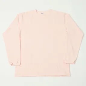 Dubbleworks Long Sleeve Heavy Fabric Pigment Dyed Tee - Pink