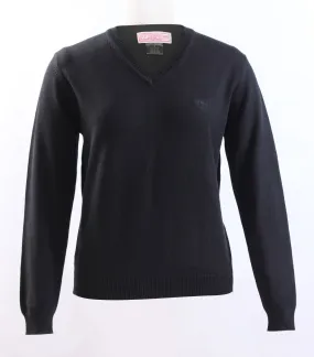 Elementary Black Knit V-neck sweater (No Logo)