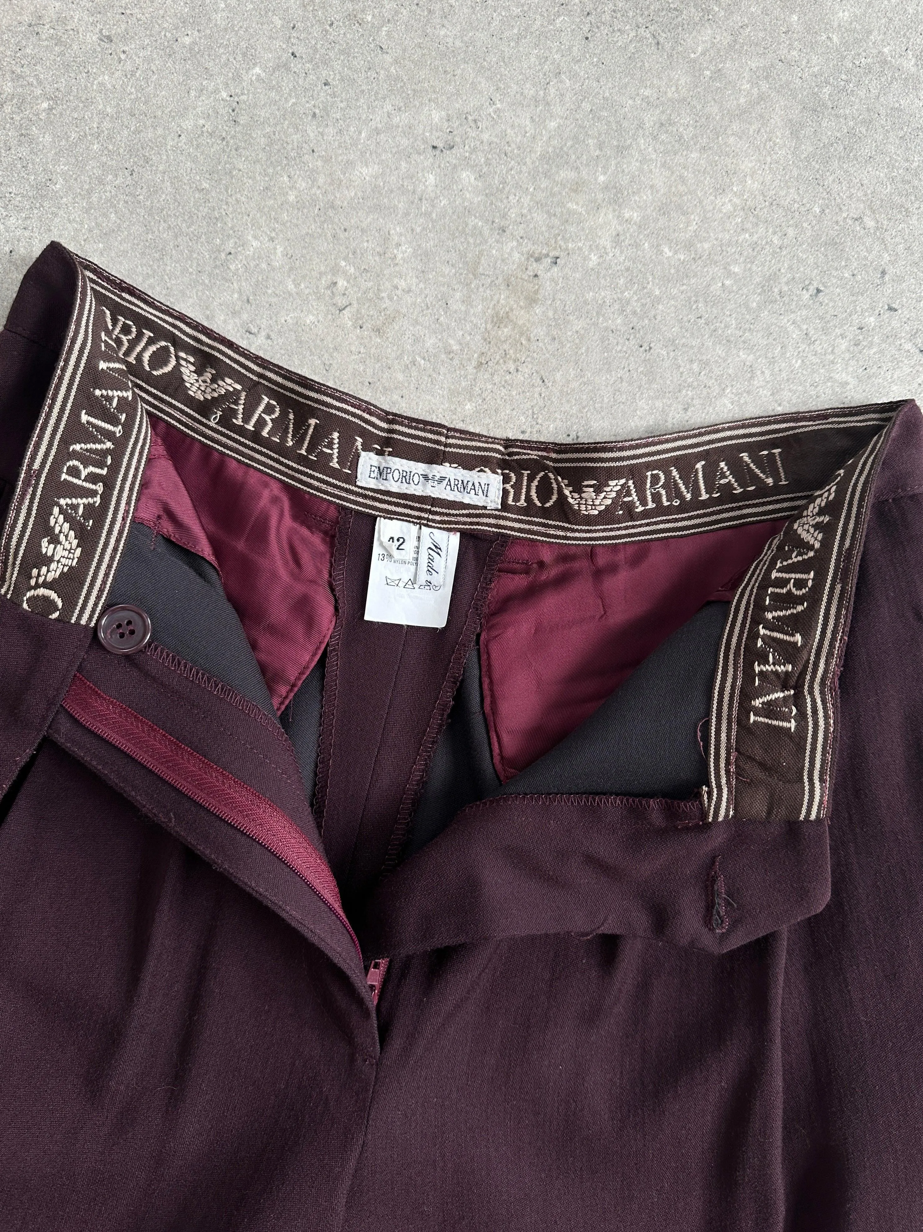 Emporio Armani Wool High Waisted Tailored Shorts - W26