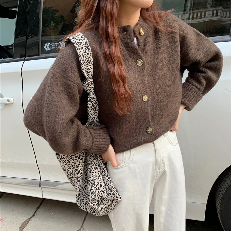 FashionSierra - Sweaters Cardigans Warm Casual Arrival Solid Knitwear Loose Coat