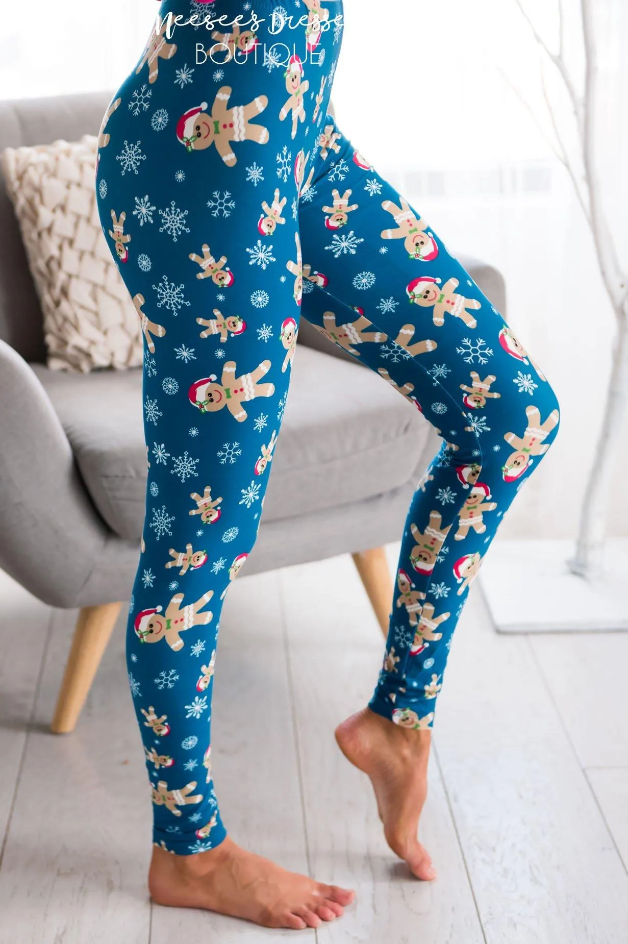 Gingerbread Man Christmas Leggings