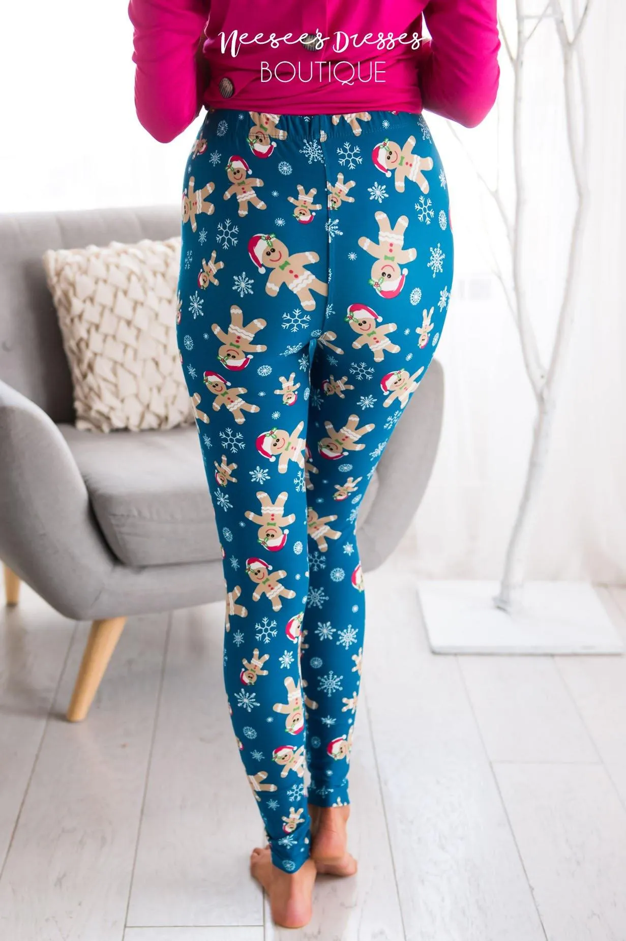 Gingerbread Man Christmas Leggings