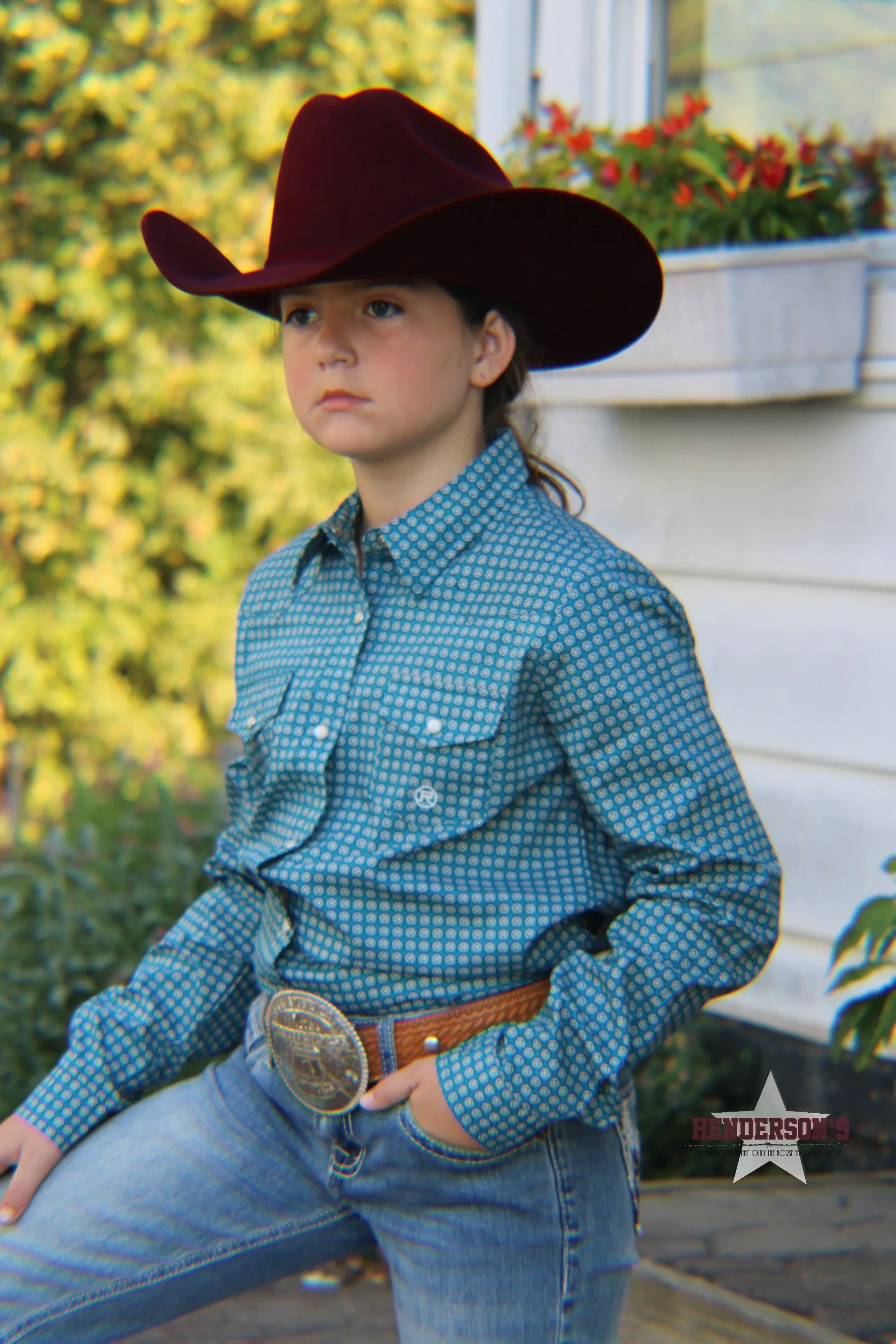 Girl's Azure Neat Western by Roper