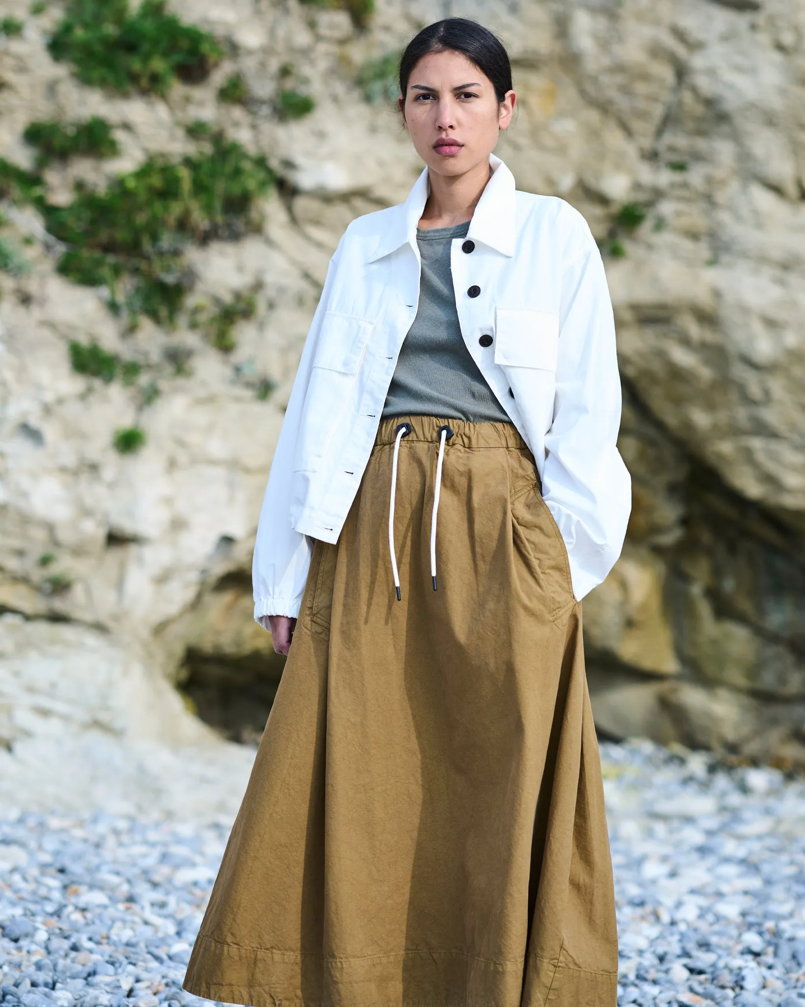 G.o.D Meadow Skirt Cotton Linen Tan