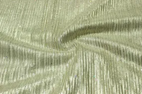 Gold Foil Printed Pleated Knit Fabric