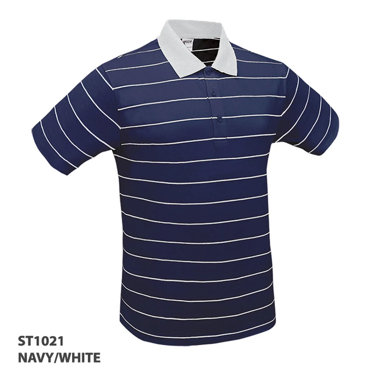 Grace Collection Men's Stripes Polo(ST1021)-Clearance