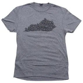 Grey Kentucky Shape Bourbon T-Shirt