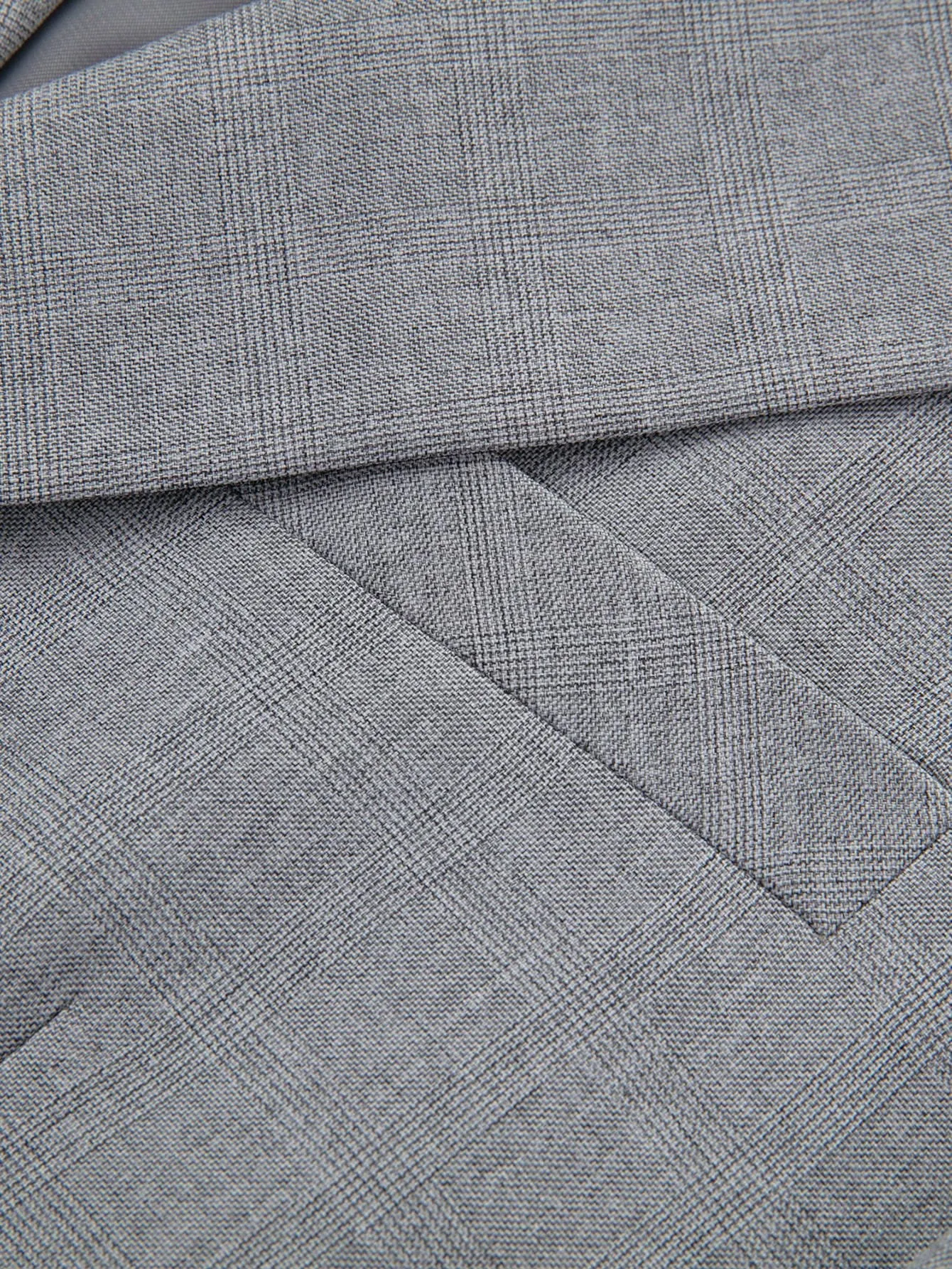 Grey Single Breasted Split Back Button Front Blazer