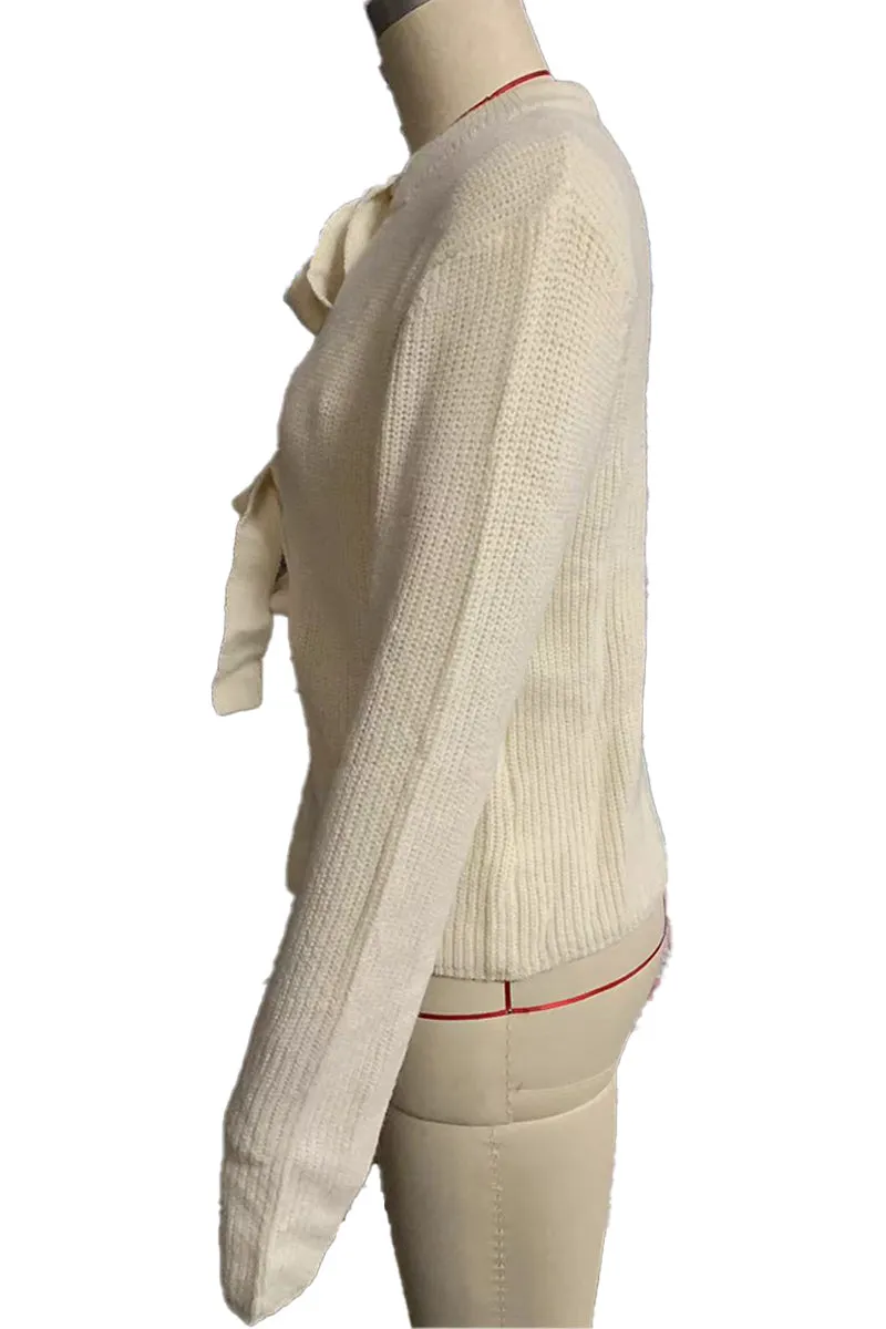 HWS1398 Soft Serenity Tie Cardigan