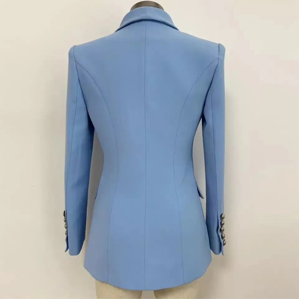 ICONIC SKY BLUE WITH SILVER BUTTON BLAZER