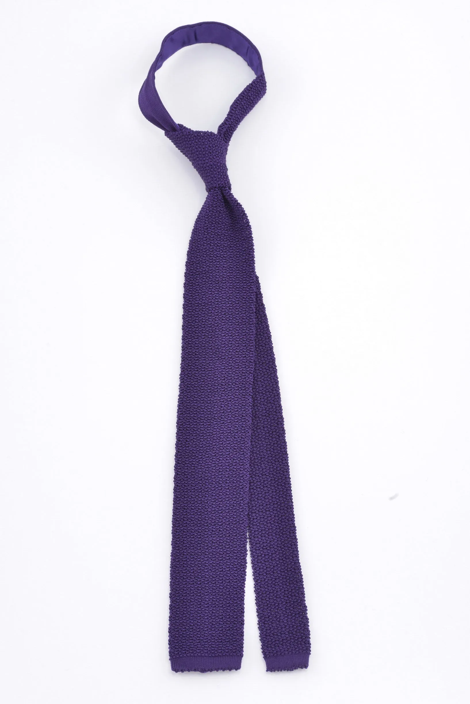 Imperial Purple Silk Knit Tie