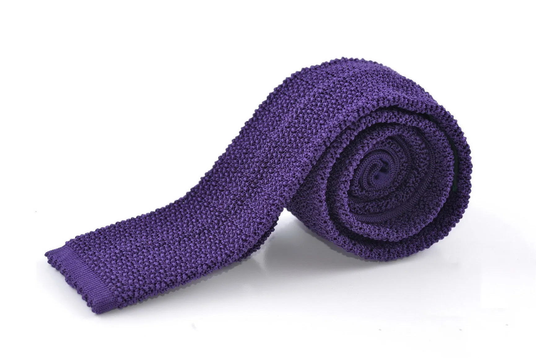 Imperial Purple Silk Knit Tie