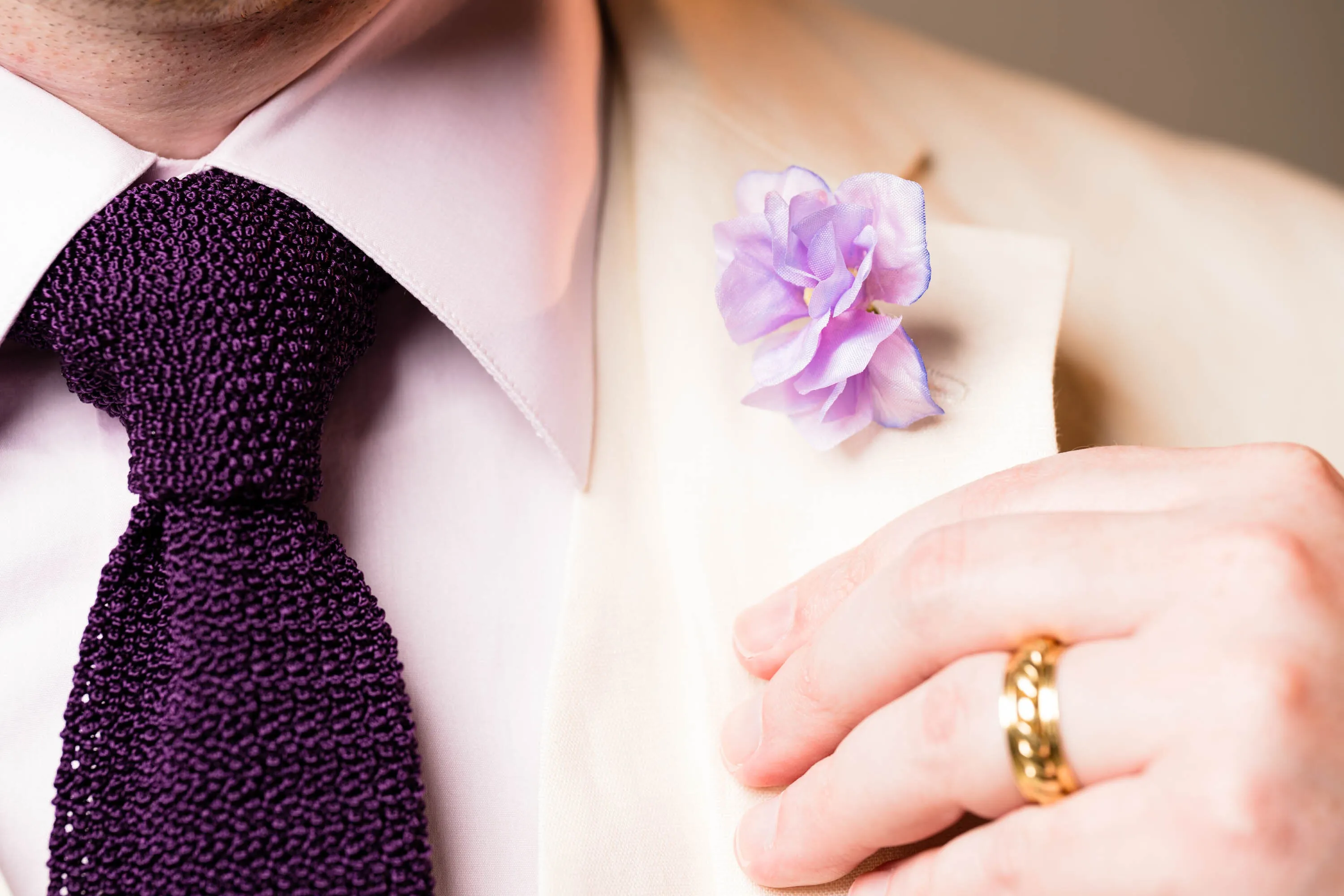 Imperial Purple Silk Knit Tie