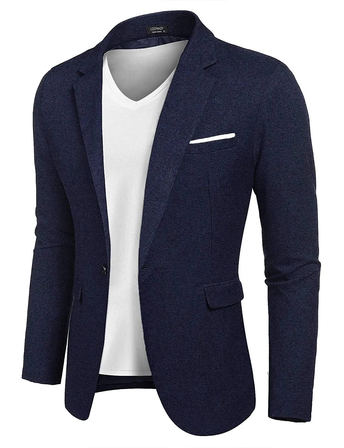 Lightweight One Button Notch Lapel Sporty Blazer