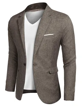 Lightweight One Button Notch Lapel Sporty Blazer