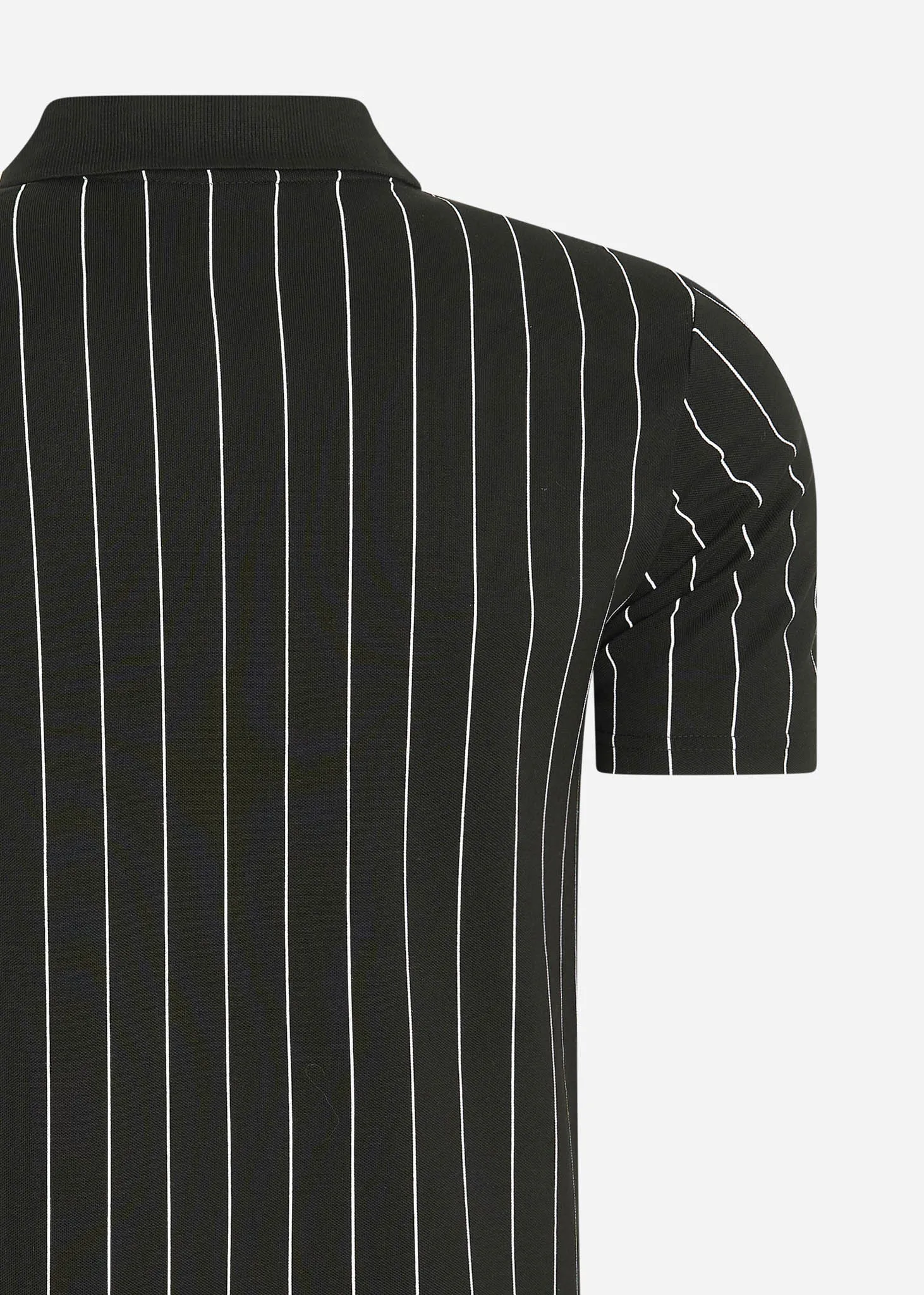 Luckenwalde polo shirt - black bright white striped