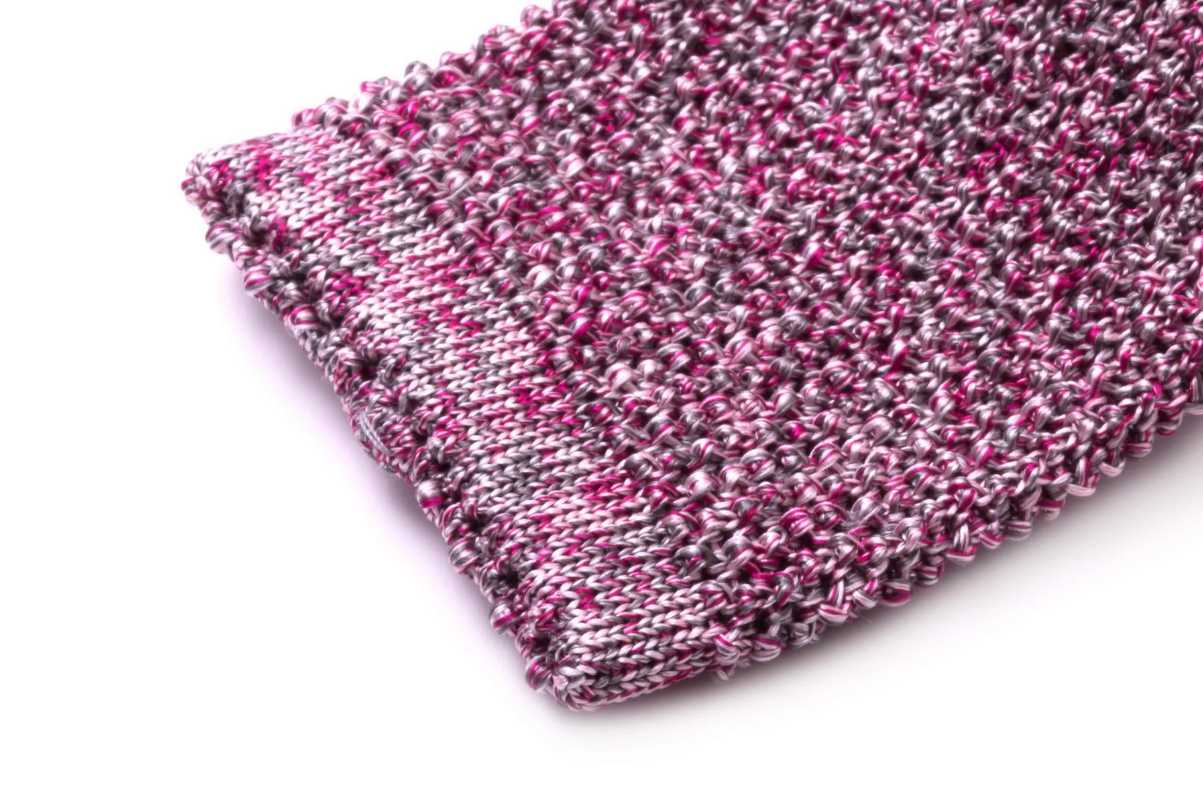 Magenta Mottled Silk Knit Tie