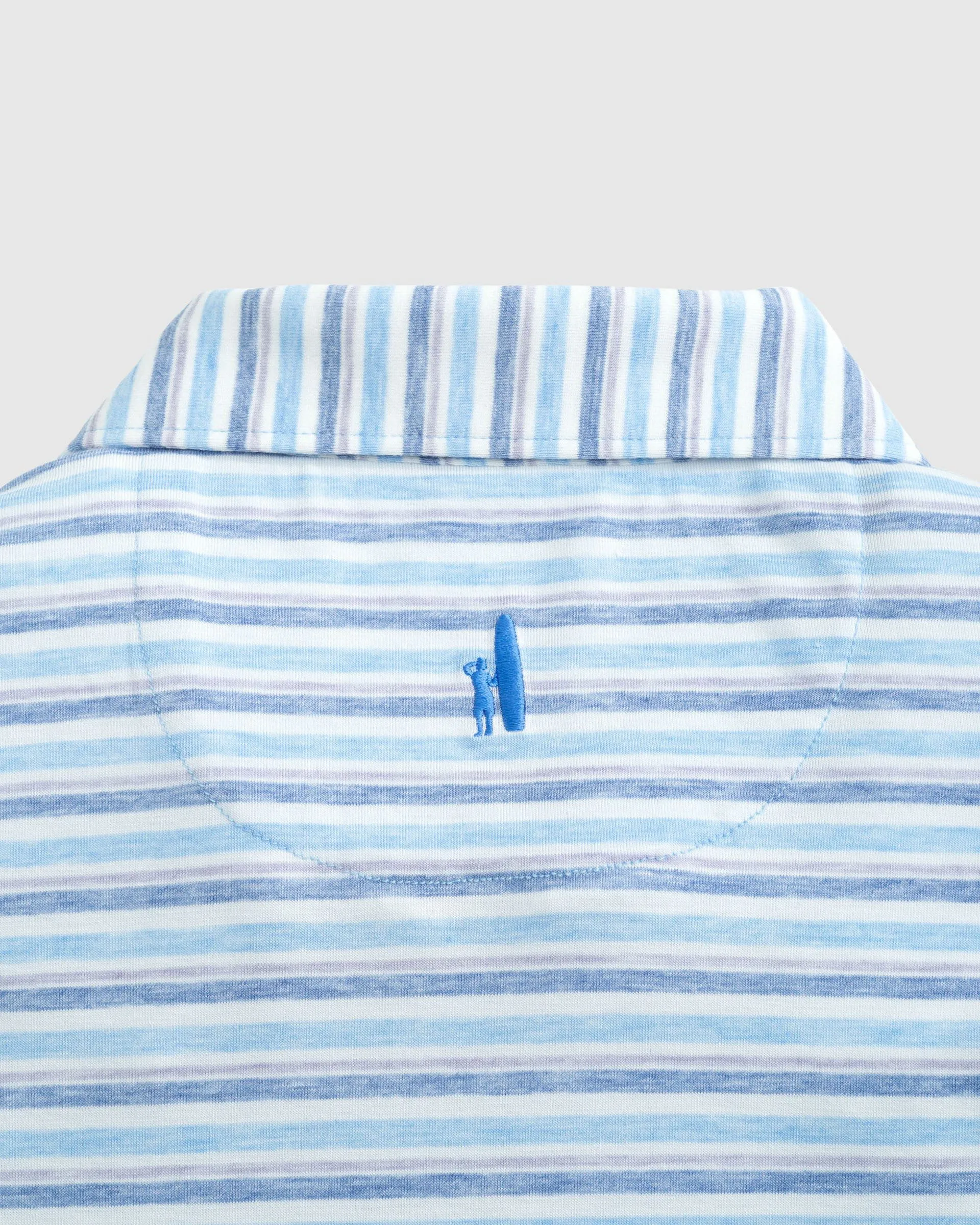 Malcom Striped Polo in Maliblu by Johnnie-O