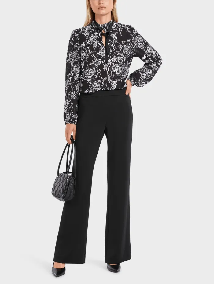 Marc Cain Collections Black Trousers With Flared Leg VC 81.50 W16 COL 900