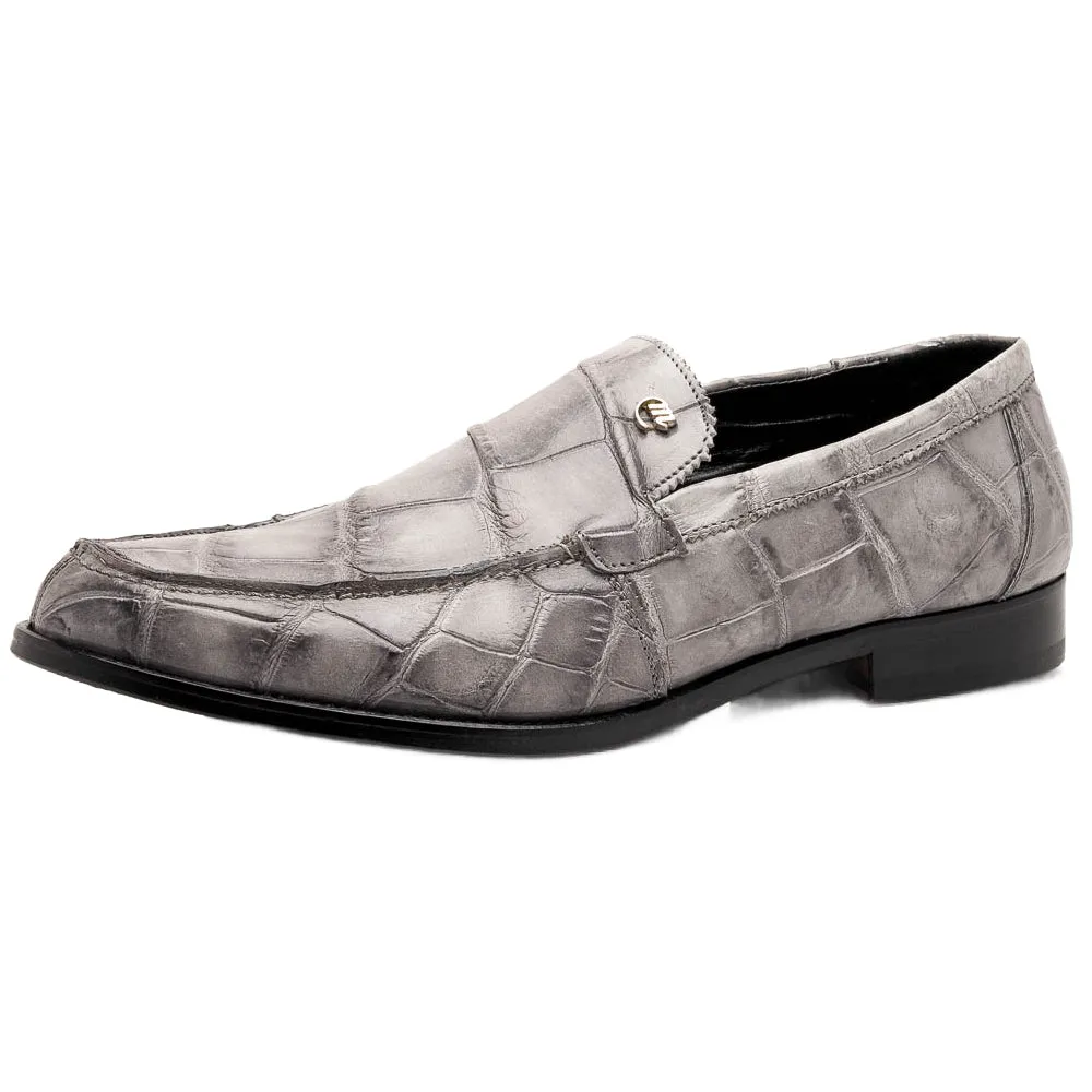 Mauri 1028 Alligator/ Calf Hand Painted Lt. Grey