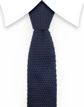 Navy Blue Knit Necktie