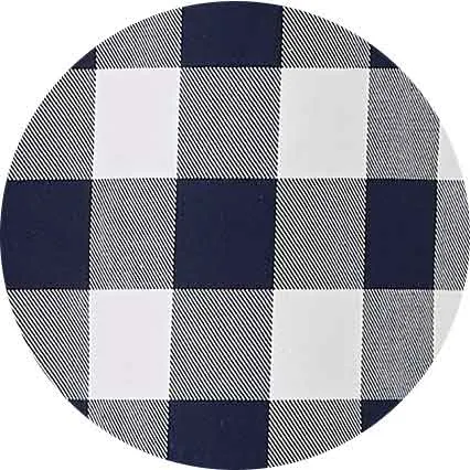 Navy White Bold Check Button-Down Shirt