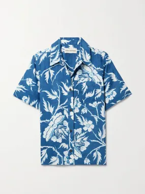 Otto floral-print hemp shirt