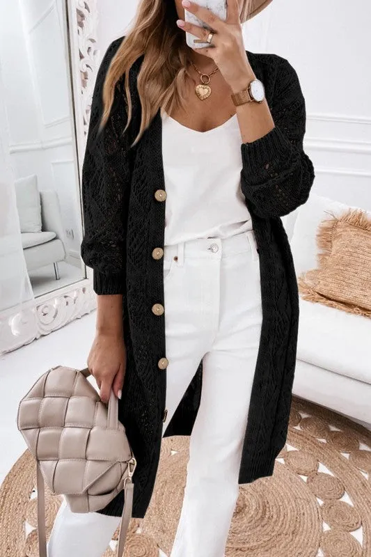 Oversized Button Cardigan