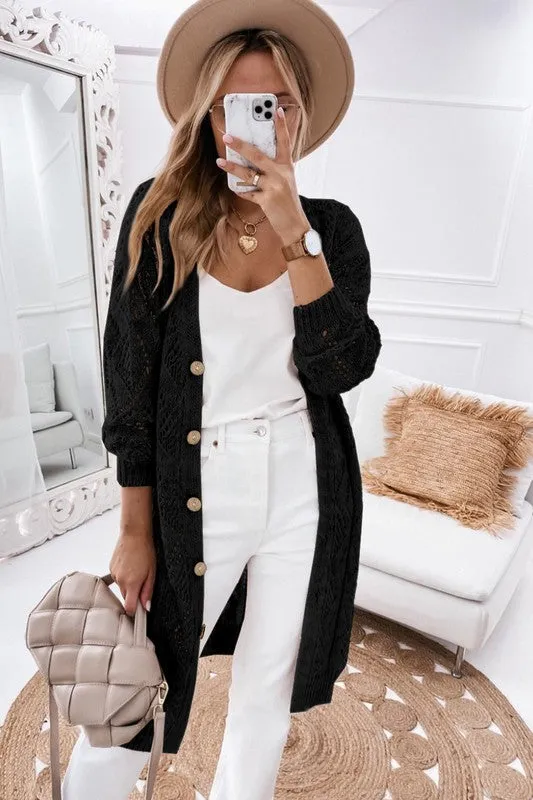 Oversized Button Cardigan