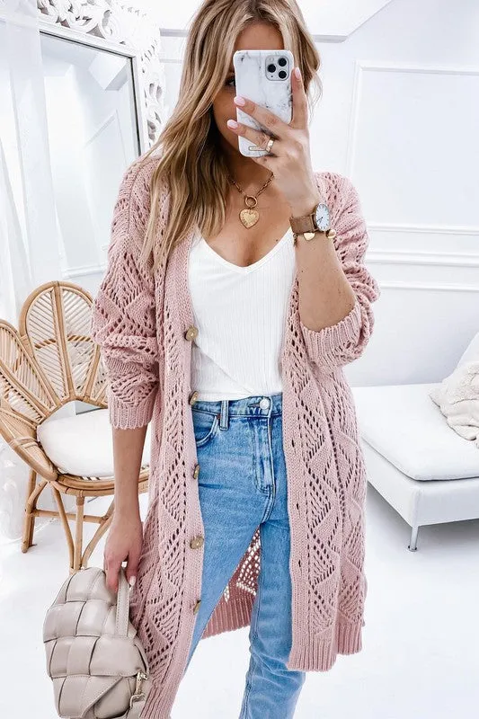 Oversized Button Cardigan